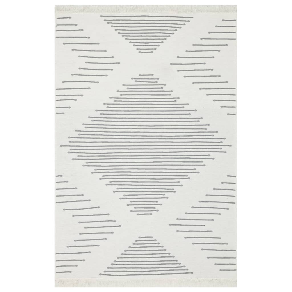 Teppich Dunkelgrau 160x230 cm Baumwolle