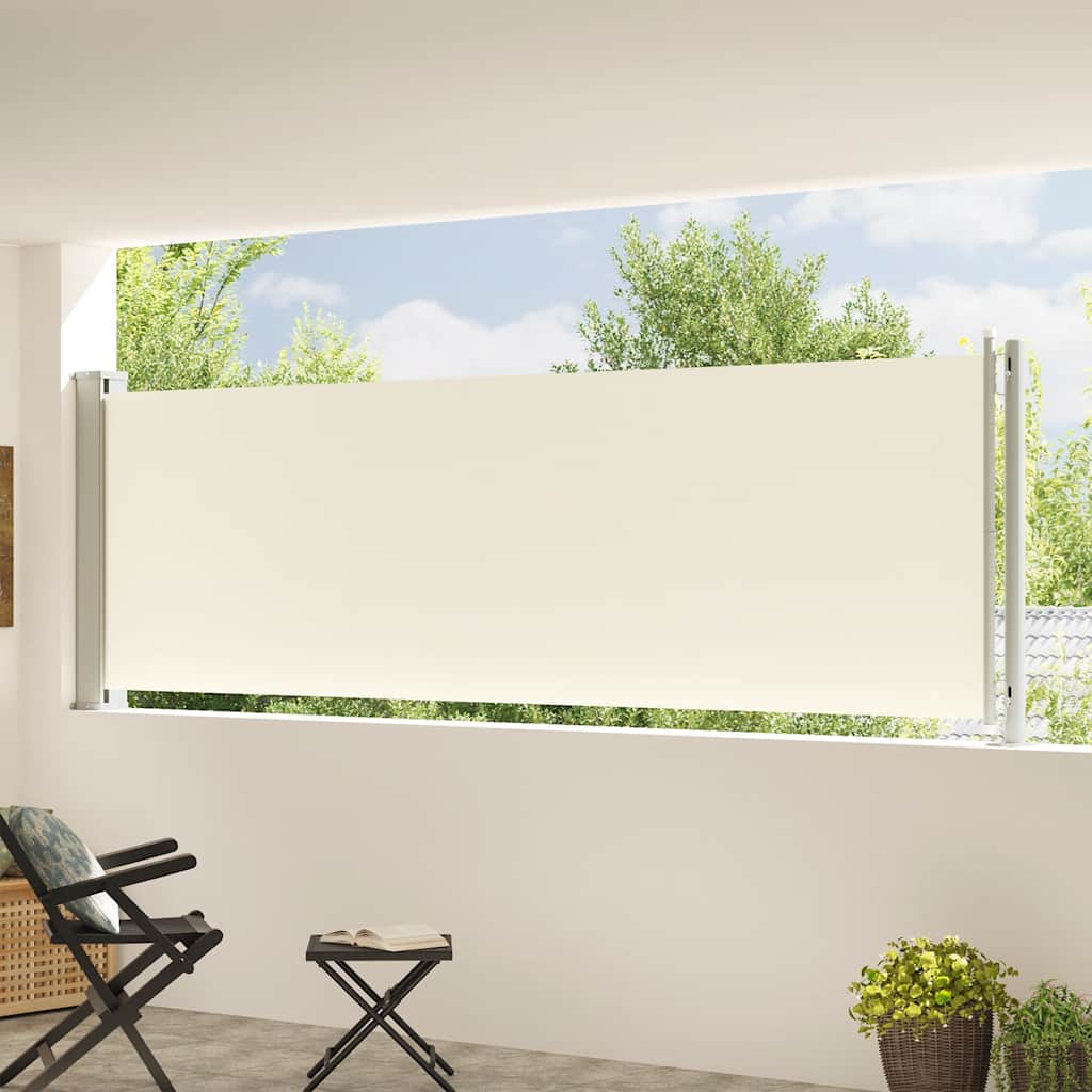 Seitenmarkise Ausziehbar 117x600 cm Creme