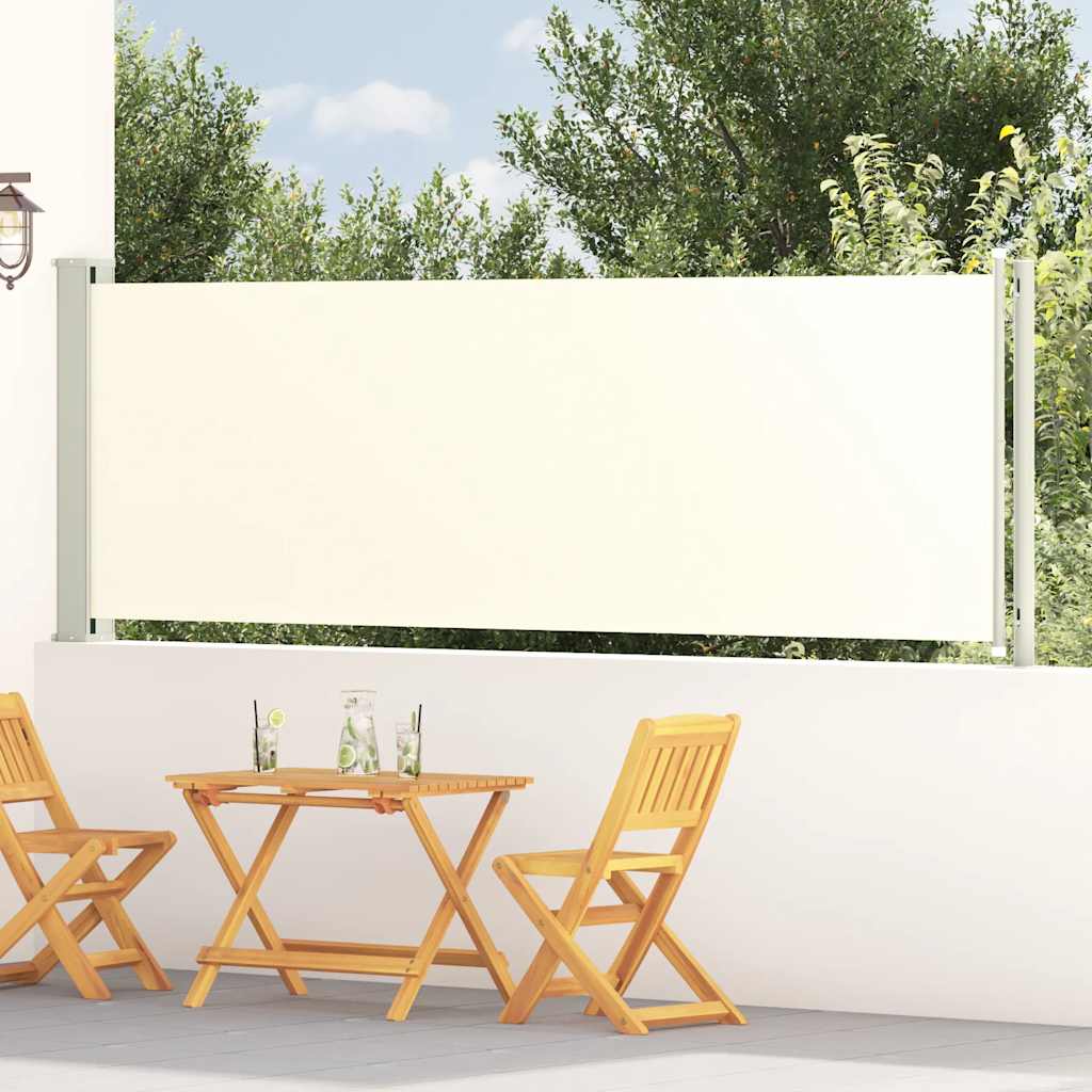 Seitenmarkise Ausziehbar 117x614 cm Creme
