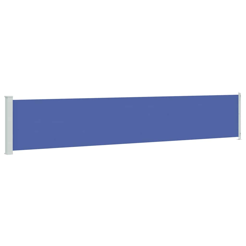 Seitenmarkise Ausziehbar 117x614 cm Blau