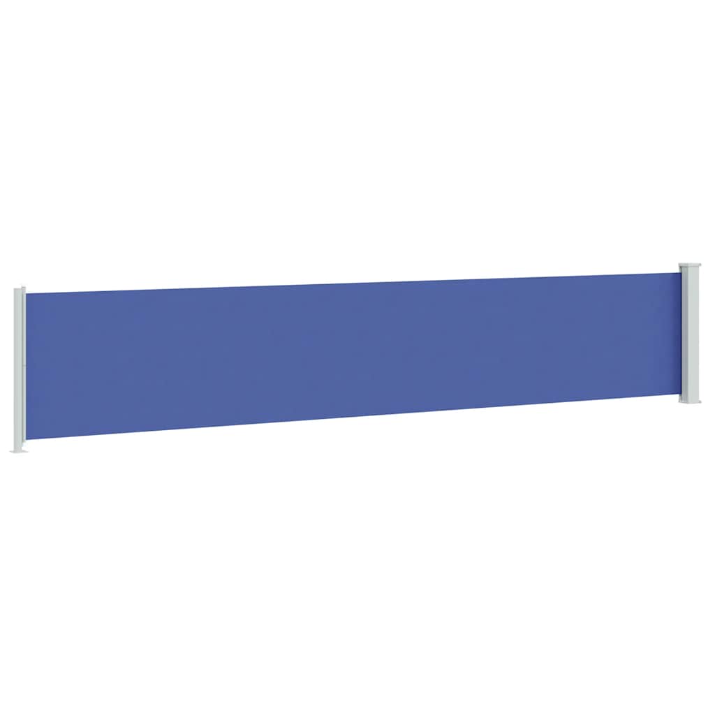 Seitenmarkise Ausziehbar 117x614 cm Blau
