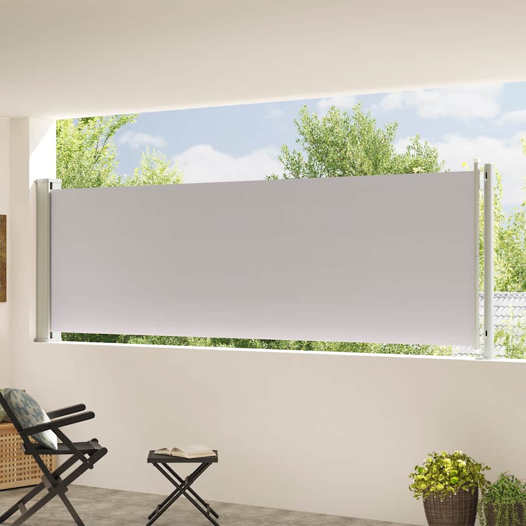 Seitenmarkise Ausziehbar 117x614 cm Grau