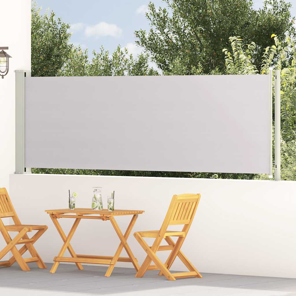Seitenmarkise Ausziehbar 117x614 cm Grau