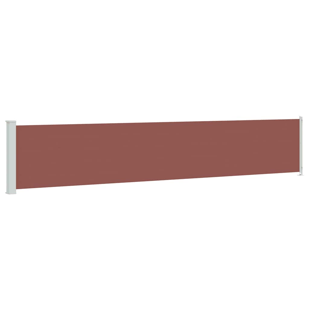 Seitenmarkise Ausziehbar 117x614 cm Braun