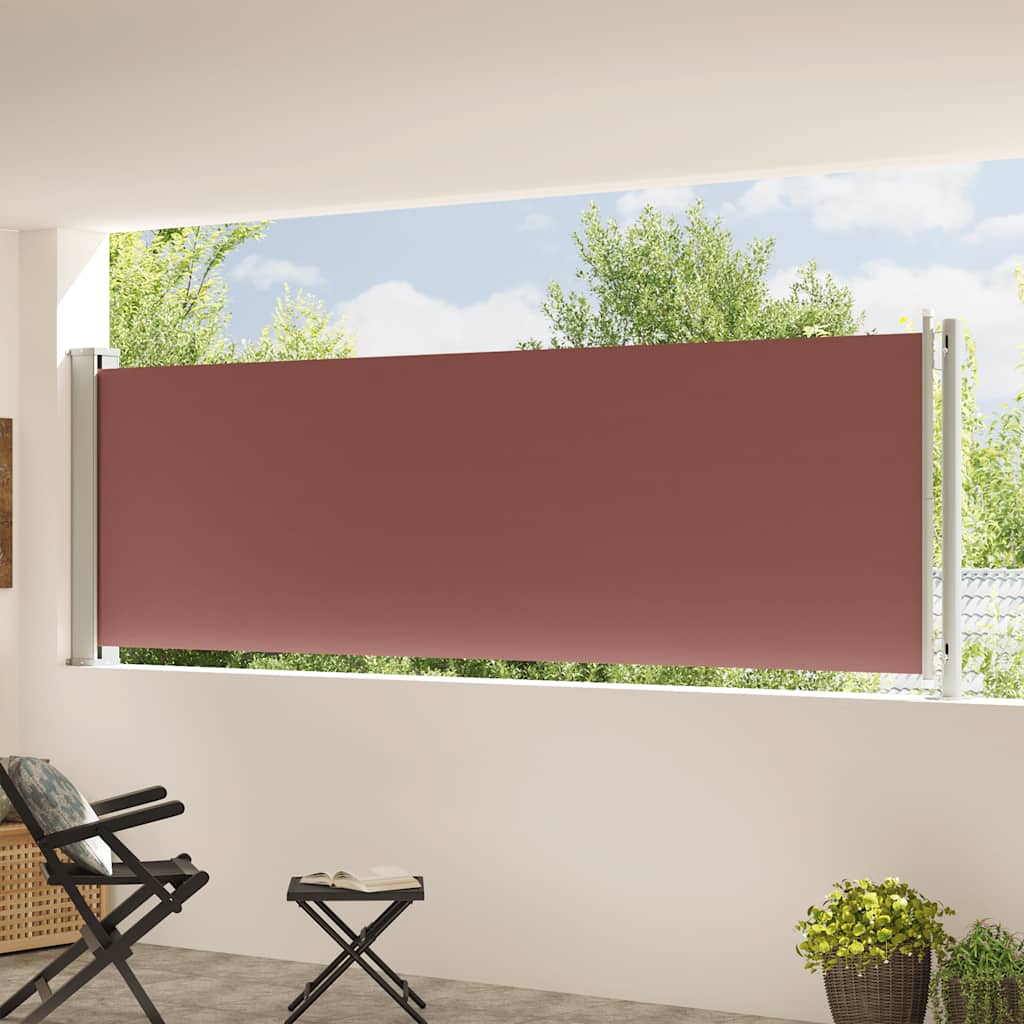 Seitenmarkise Ausziehbar 117x614 cm Braun