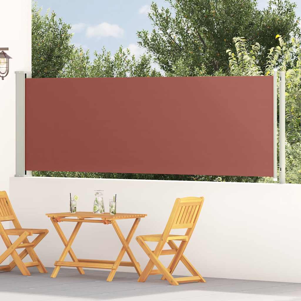 Seitenmarkise Ausziehbar 117x614 cm Braun