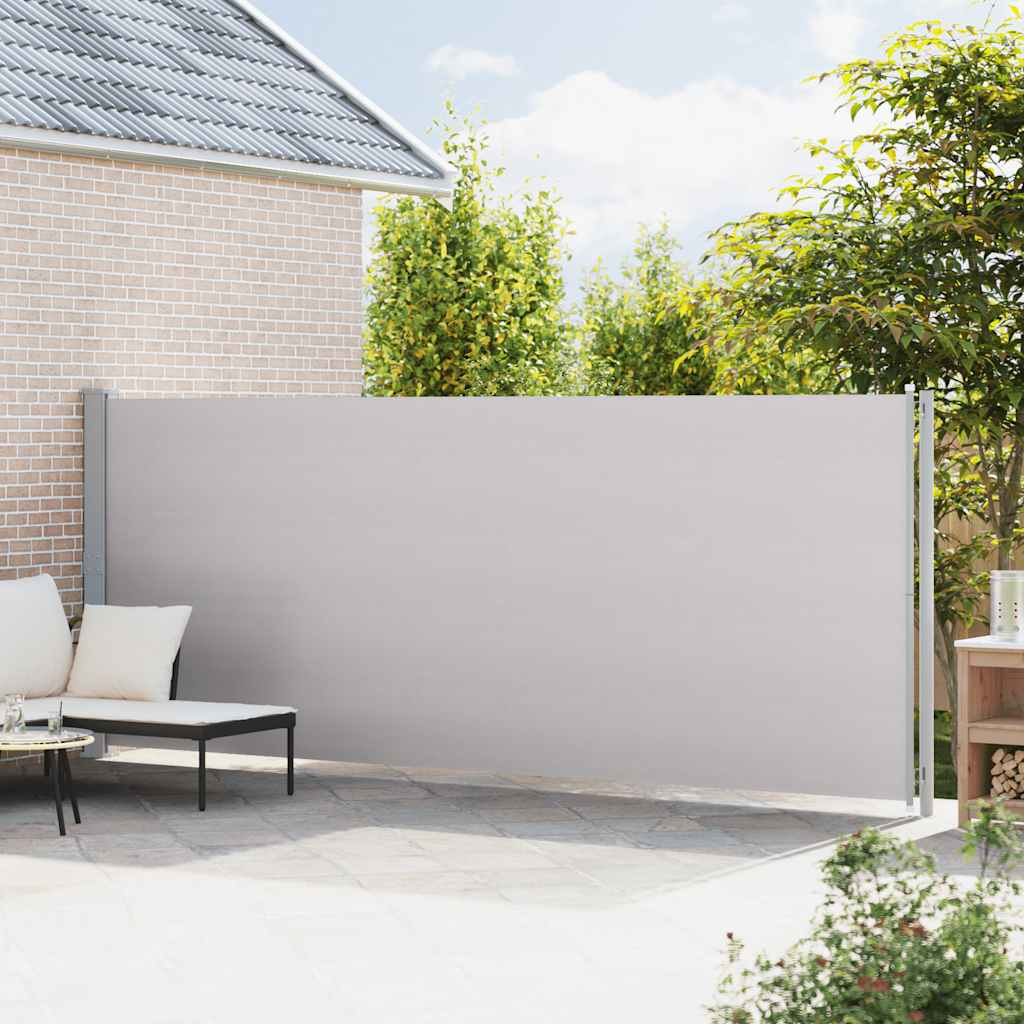 Seitenmarkise Ausziehbar 180x614 cm Grau