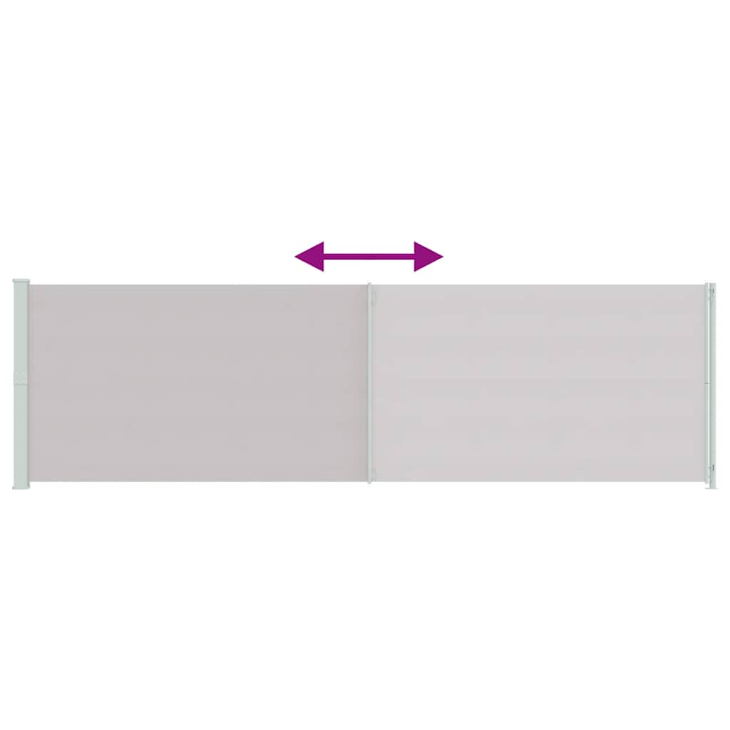 Seitenmarkise Ausziehbar 180x614 cm Grau