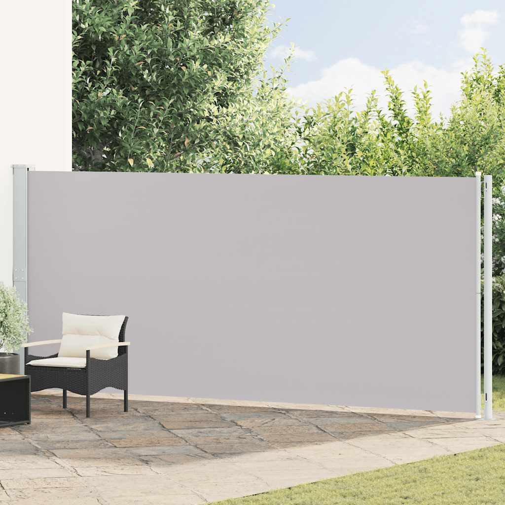 Seitenmarkise Ausziehbar 180x614 cm Grau