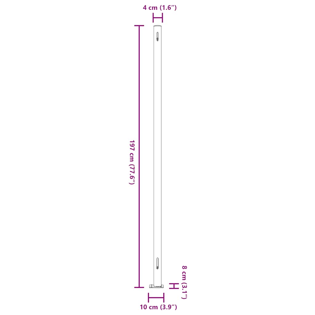 Seitenmarkise Ausziehbar 200x614 cm Braun