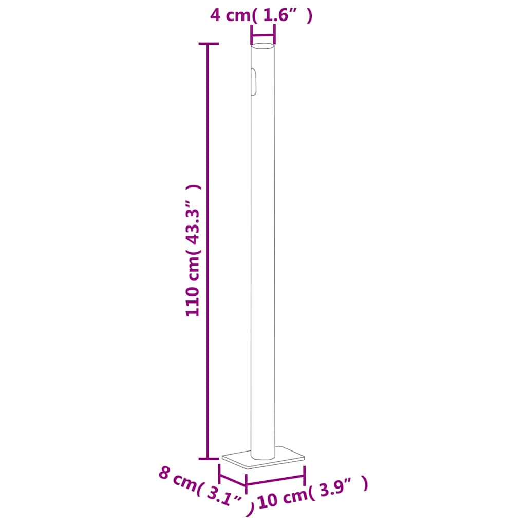 Seitenmarkise Ausziehbar Creme 180x600 cm