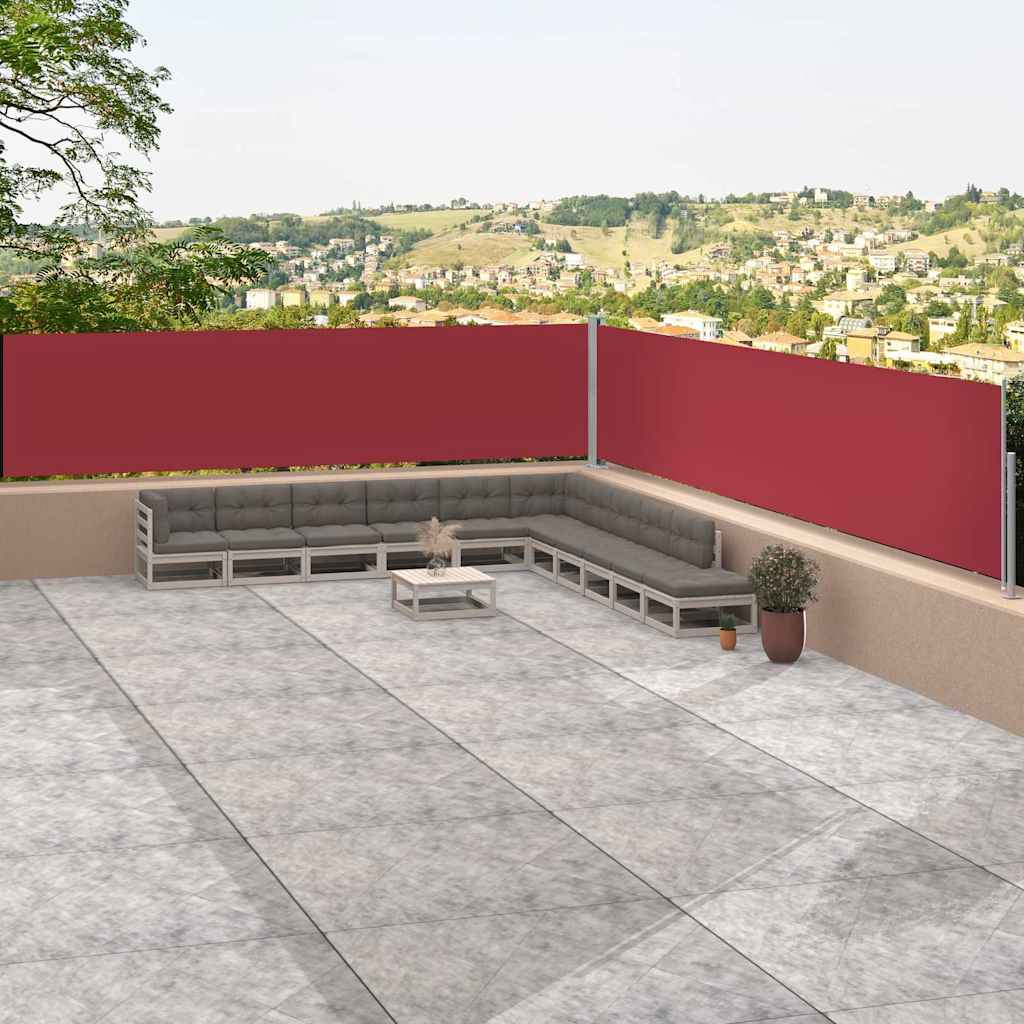 Seitenmarkise Ausziehbar Rot 117x1200 cm