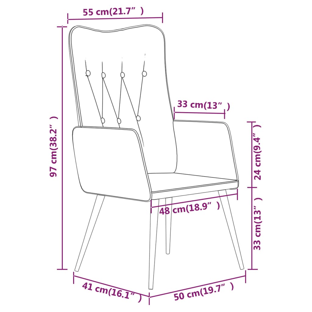 Ohrensessel Braun Canvas