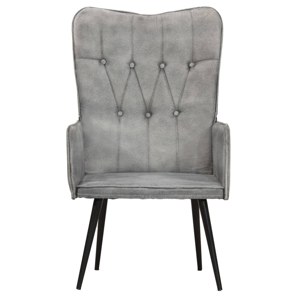 Ohrensessel Grau Canvas-Material