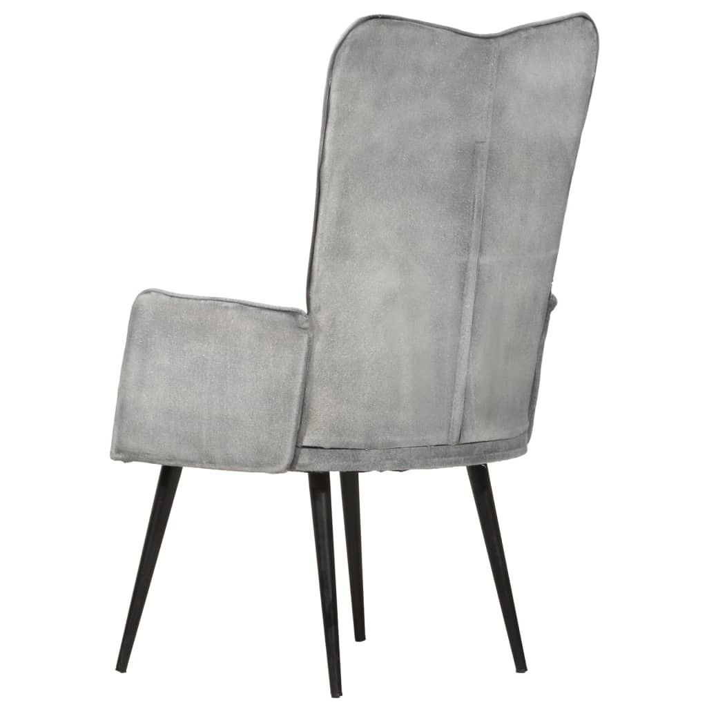 Ohrensessel Grau Canvas-Material