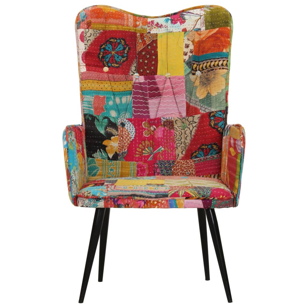Ohrensessel Patchwork Mehrfarbig Canvas