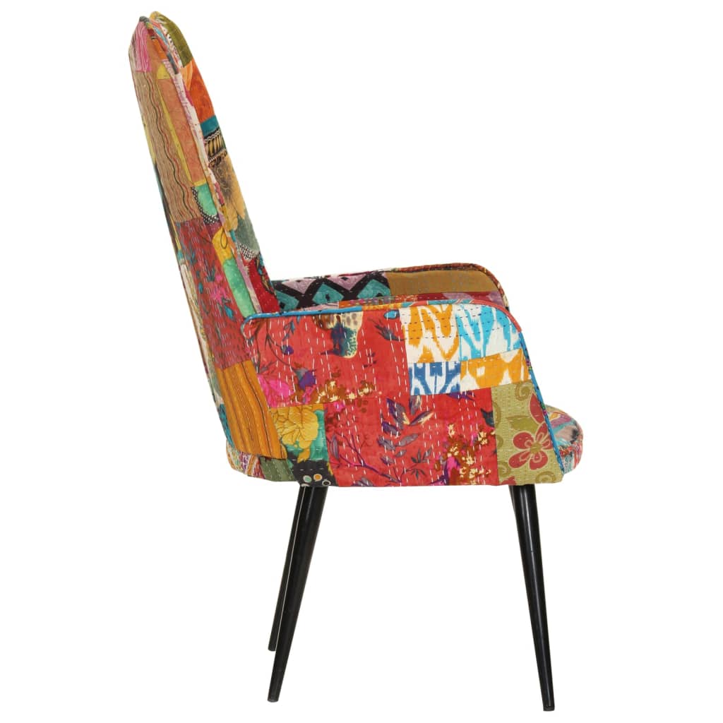 Ohrensessel Patchwork Mehrfarbig Canvas