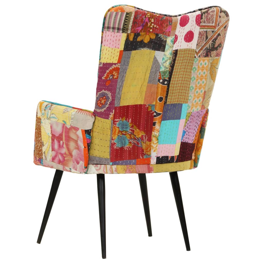 Ohrensessel Patchwork Mehrfarbig Canvas
