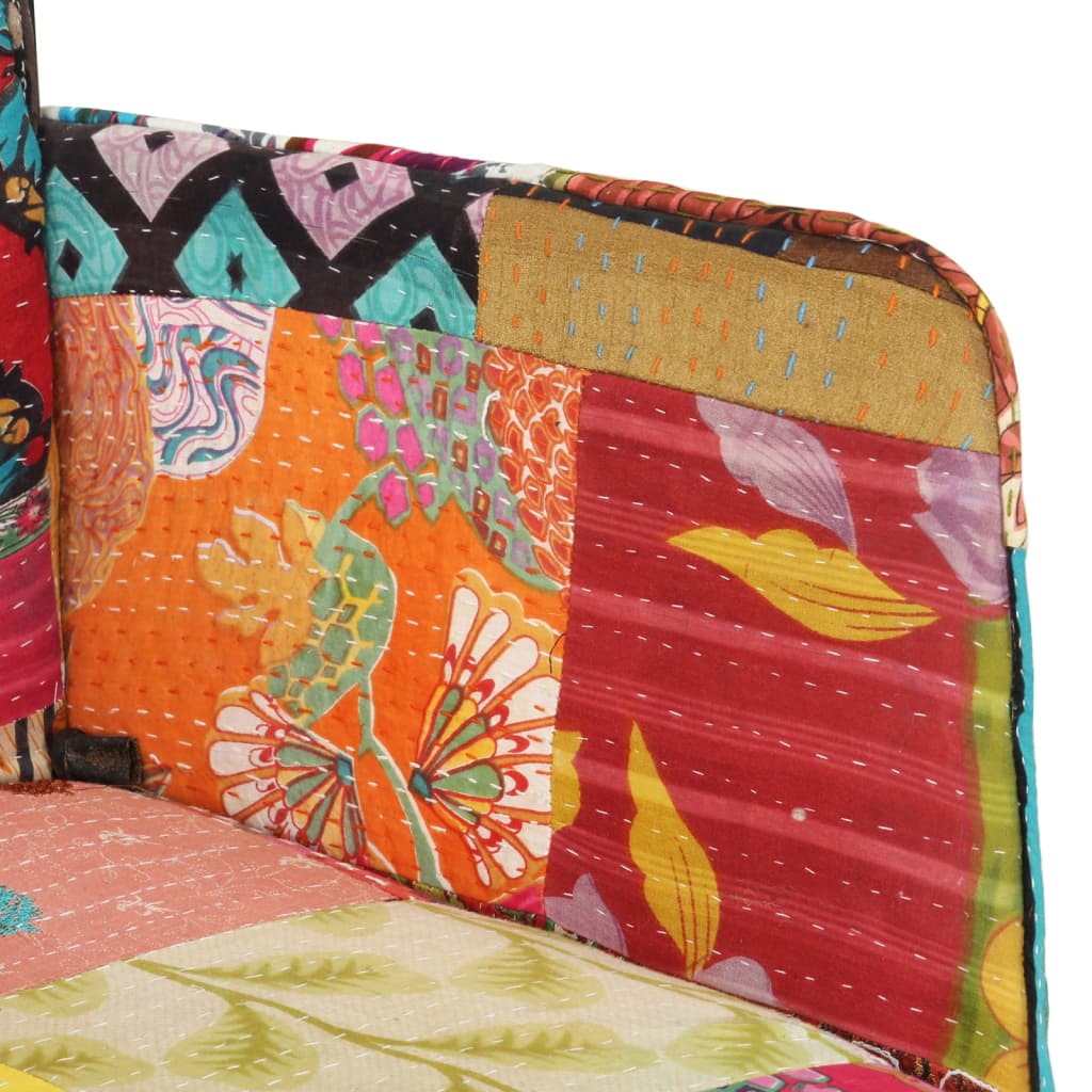 Ohrensessel Patchwork Mehrfarbig Canvas