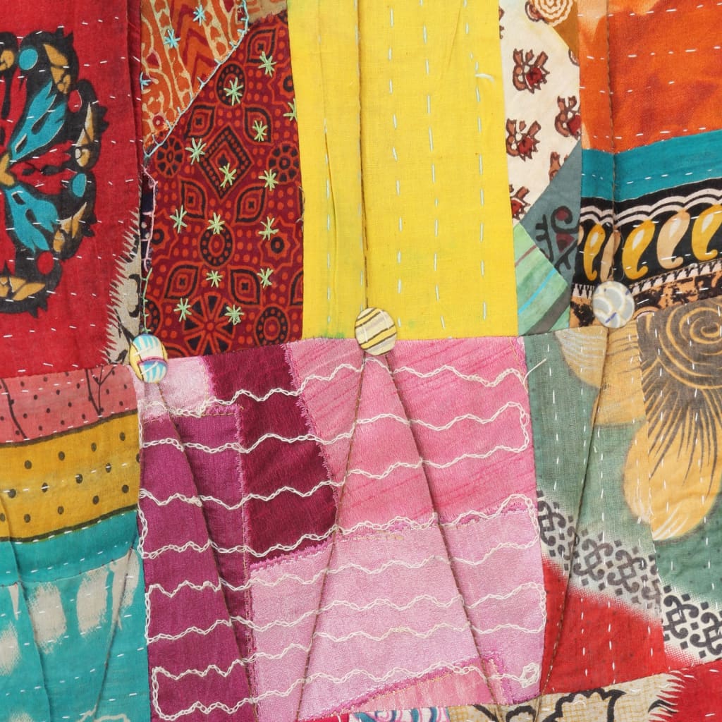 Ohrensessel Patchwork Mehrfarbig Canvas