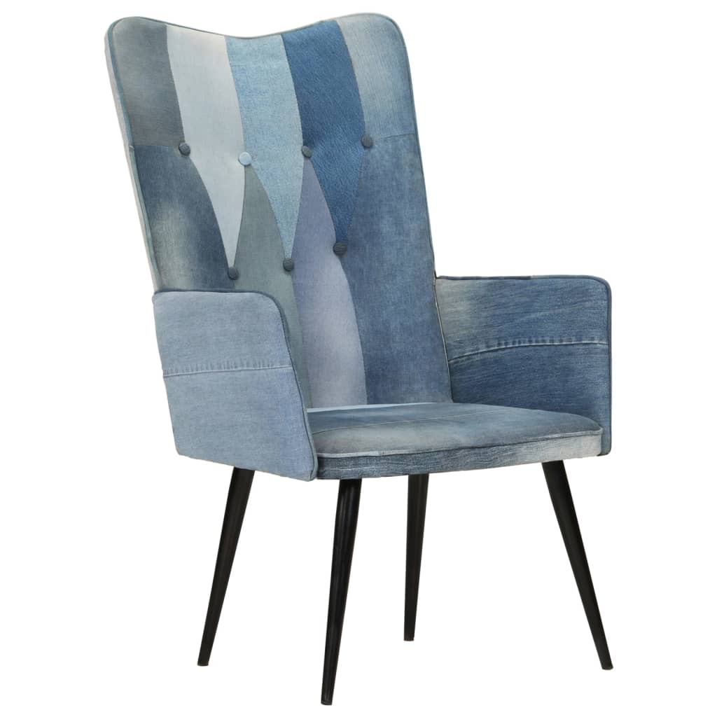 Ohrensessel Patchwork Denim Canvas