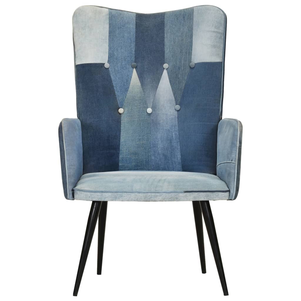 Ohrensessel Patchwork Denim Canvas