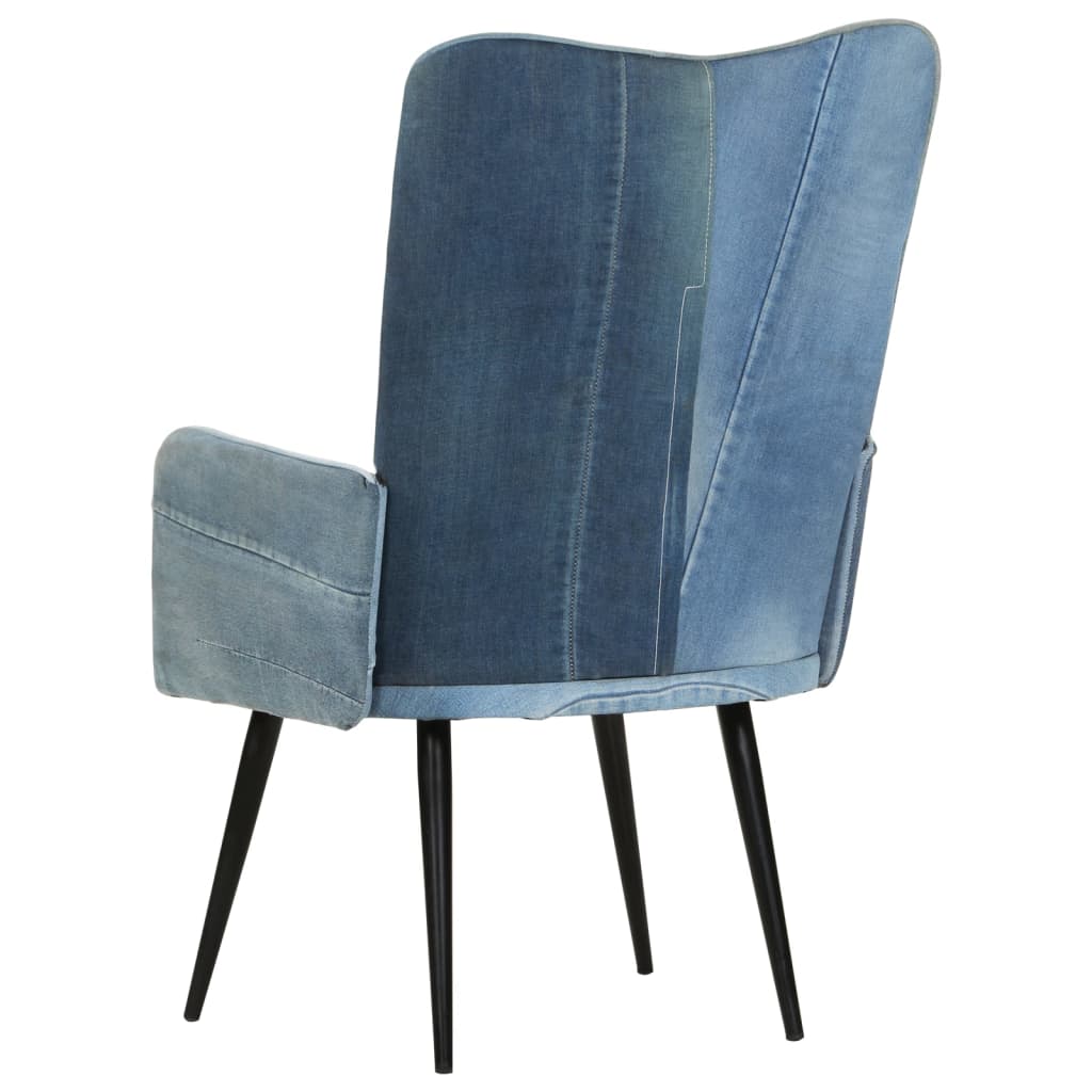 Ohrensessel Patchwork Denim Canvas