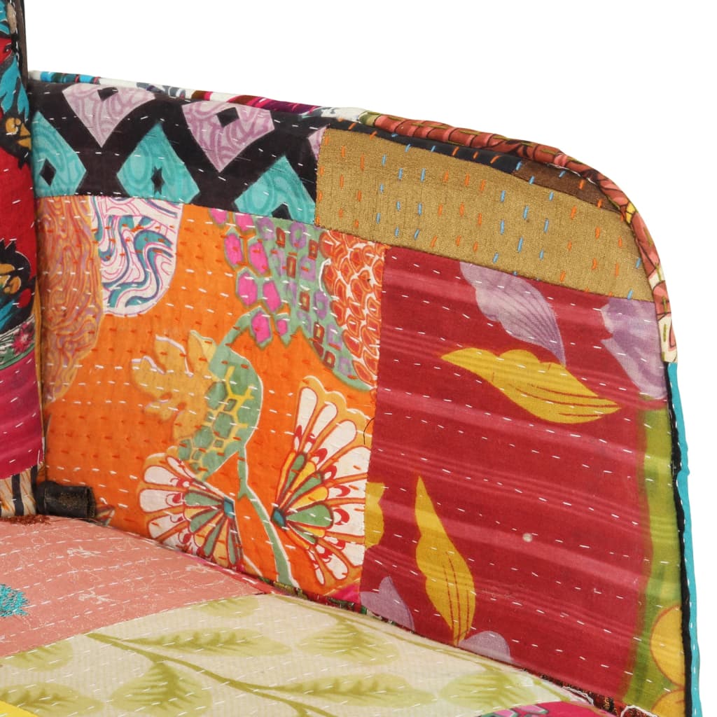 Schaukelsessel Mehrfarbig Patchwork Canvas