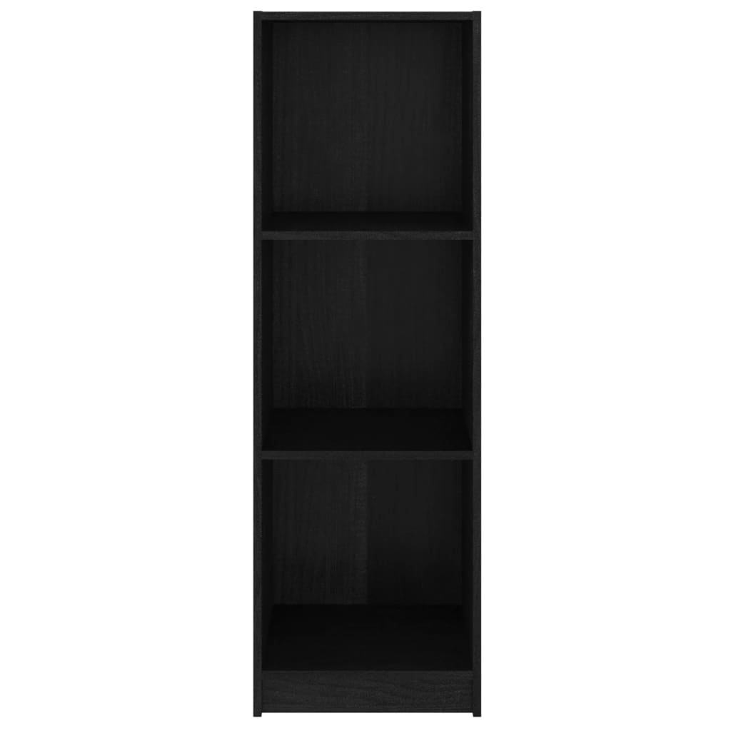 Bookshelf/Room Divider Black 36x33x110 cm Solid Pine