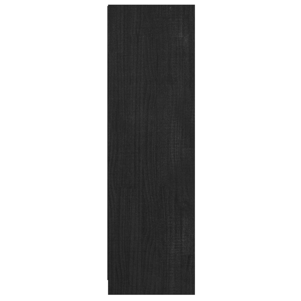 Bookshelf/Room Divider Black 36x33x110 cm Solid Pine