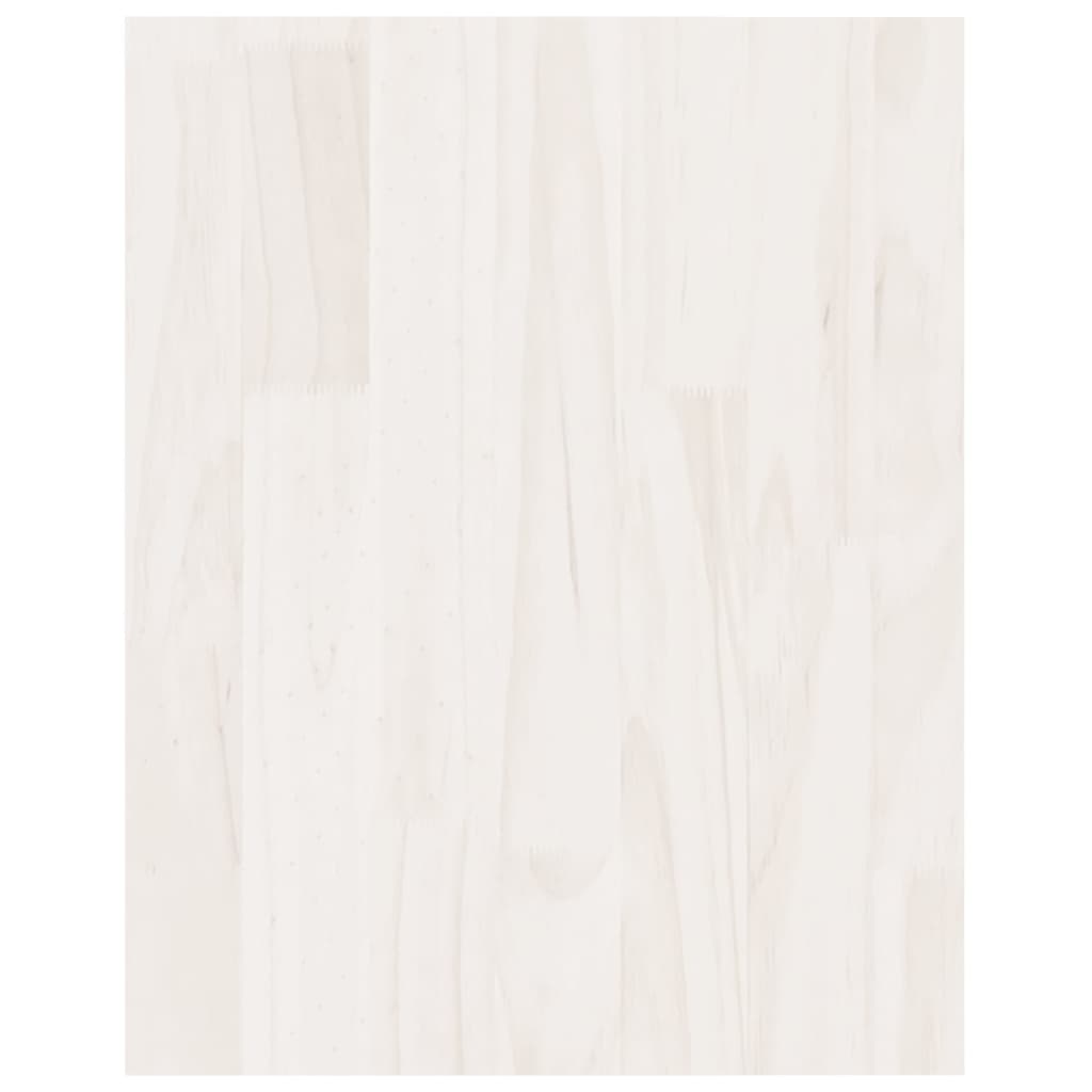 Meuble TV blanc 70x33x42 cm en bois de pin massif