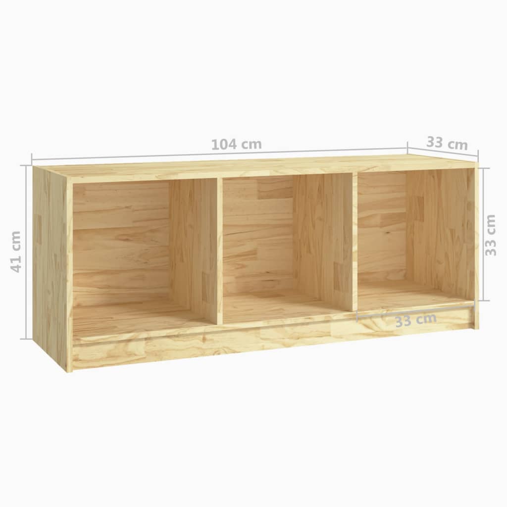 Meuble TV 104x33x41 cm en bois de pin massif