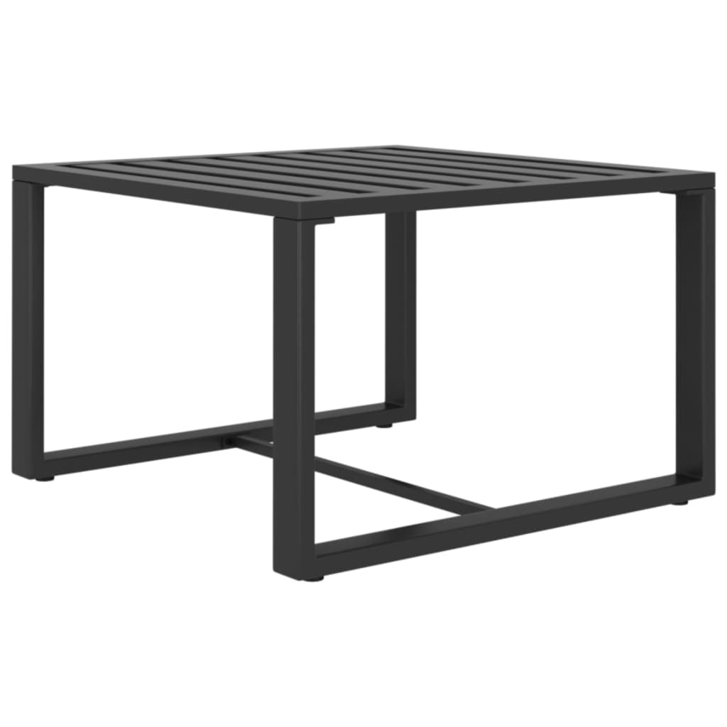 3-tlg. Garten-Sofagarnitur mit Kissen Aluminium Anthrazit