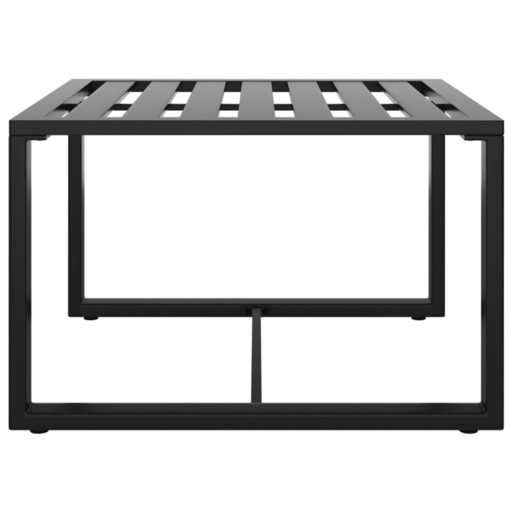 3-tlg. Garten-Sofagarnitur mit Kissen Aluminium Anthrazit