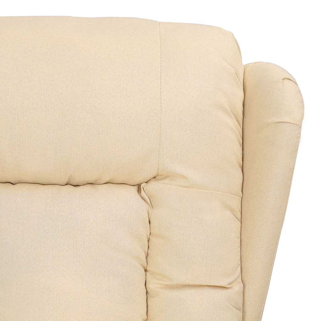 Massagesessel mit Aufstehhilfe Creme Stoff