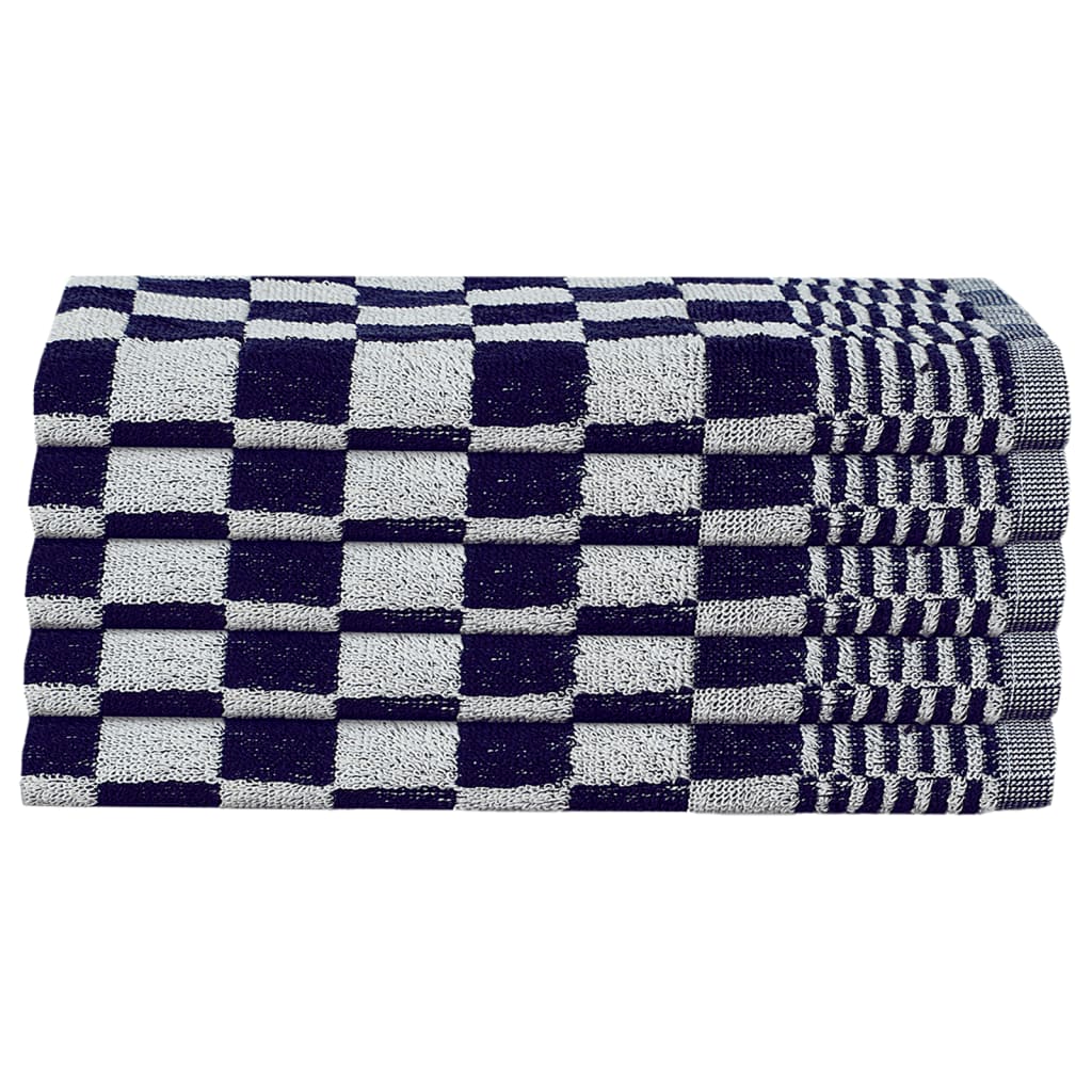 20-tlg. Handtuch-Set Blau und Weiß Baumwolle