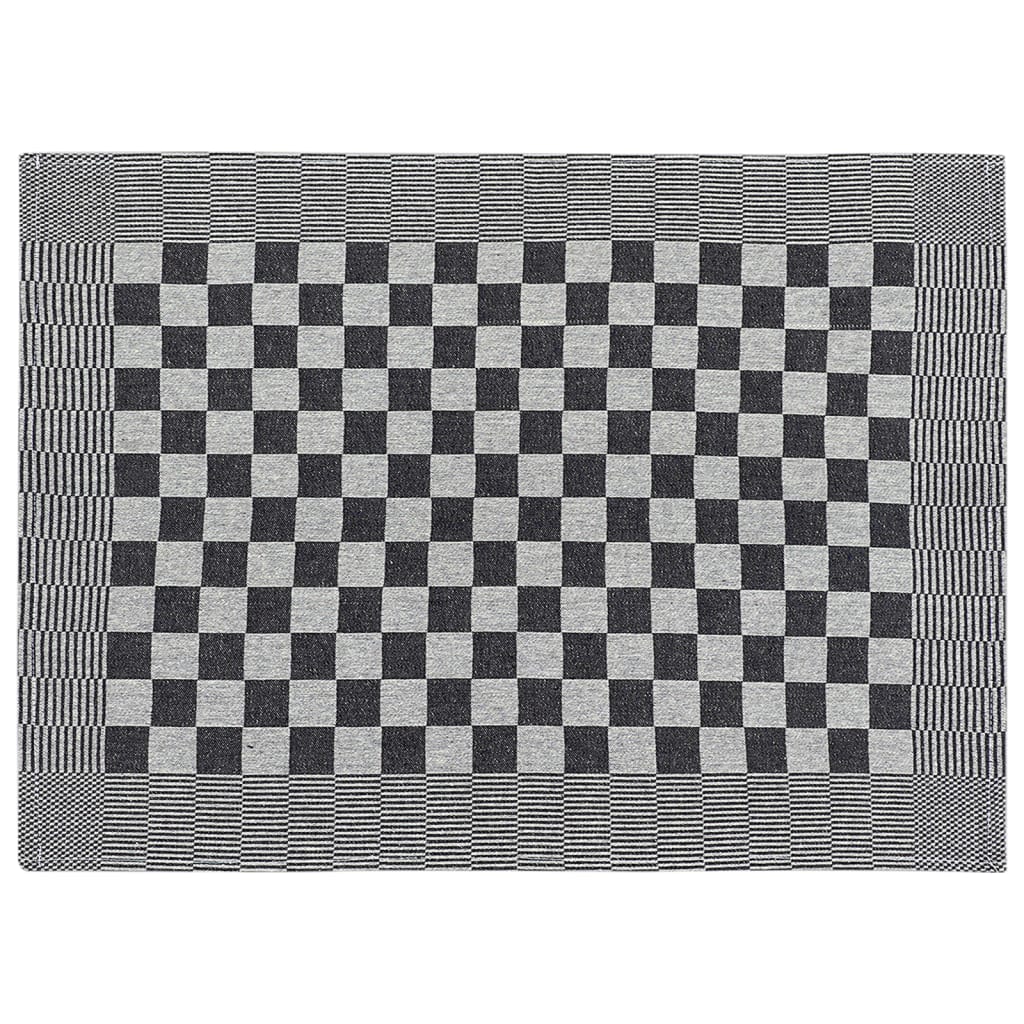 10-tlg. Handtuch-Set Schwarz und Weiß Baumwolle