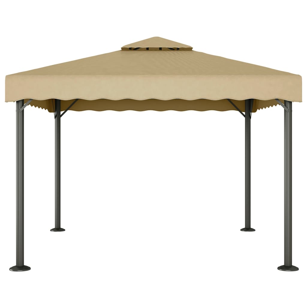 Pavillon Taupe 3x3 m Aluminium und Stahl