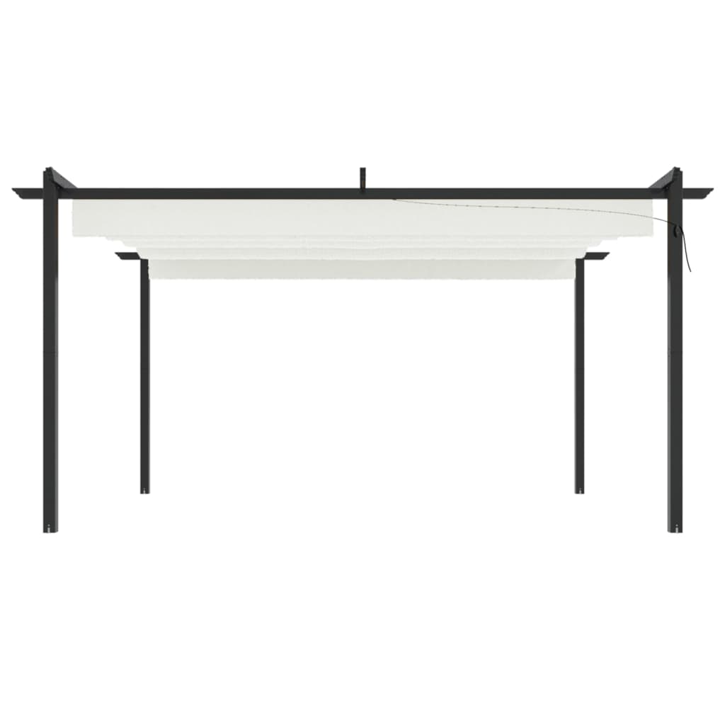 Pavillon avec toit extensible 4x3 m crème