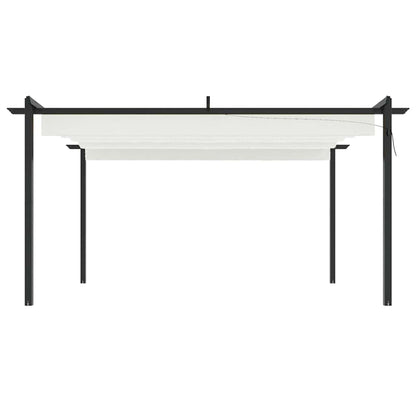 Pavillon mit Ausziehbarem Dach 4x3 m Creme