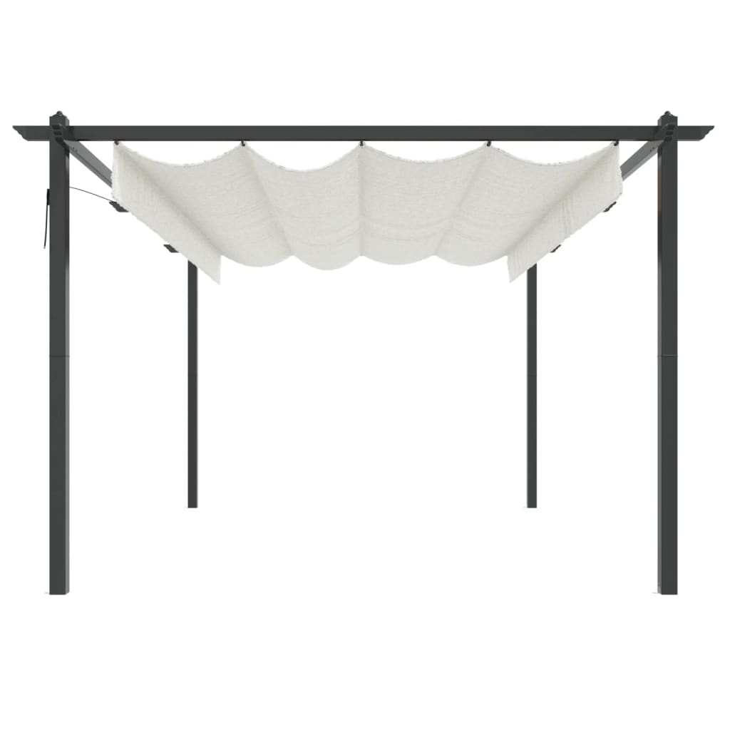 Pavillon avec toit extensible 4x3 m crème