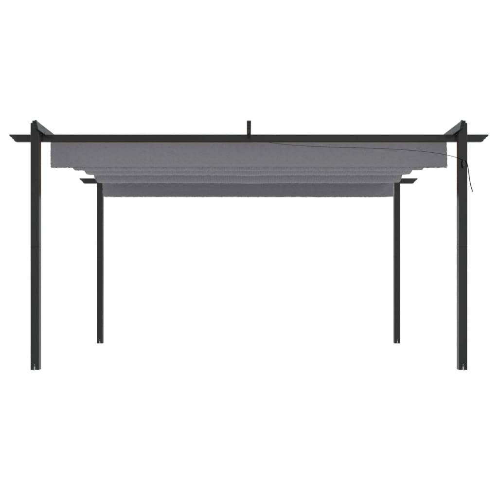 Pavillon avec toit extensible 4x3 m anthracite