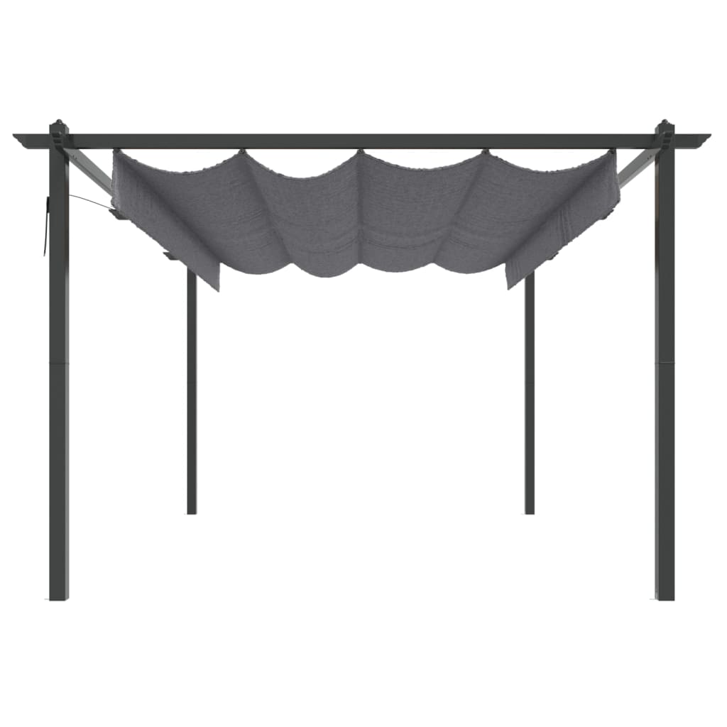 Pavillon avec toit extensible 4x3 m anthracite