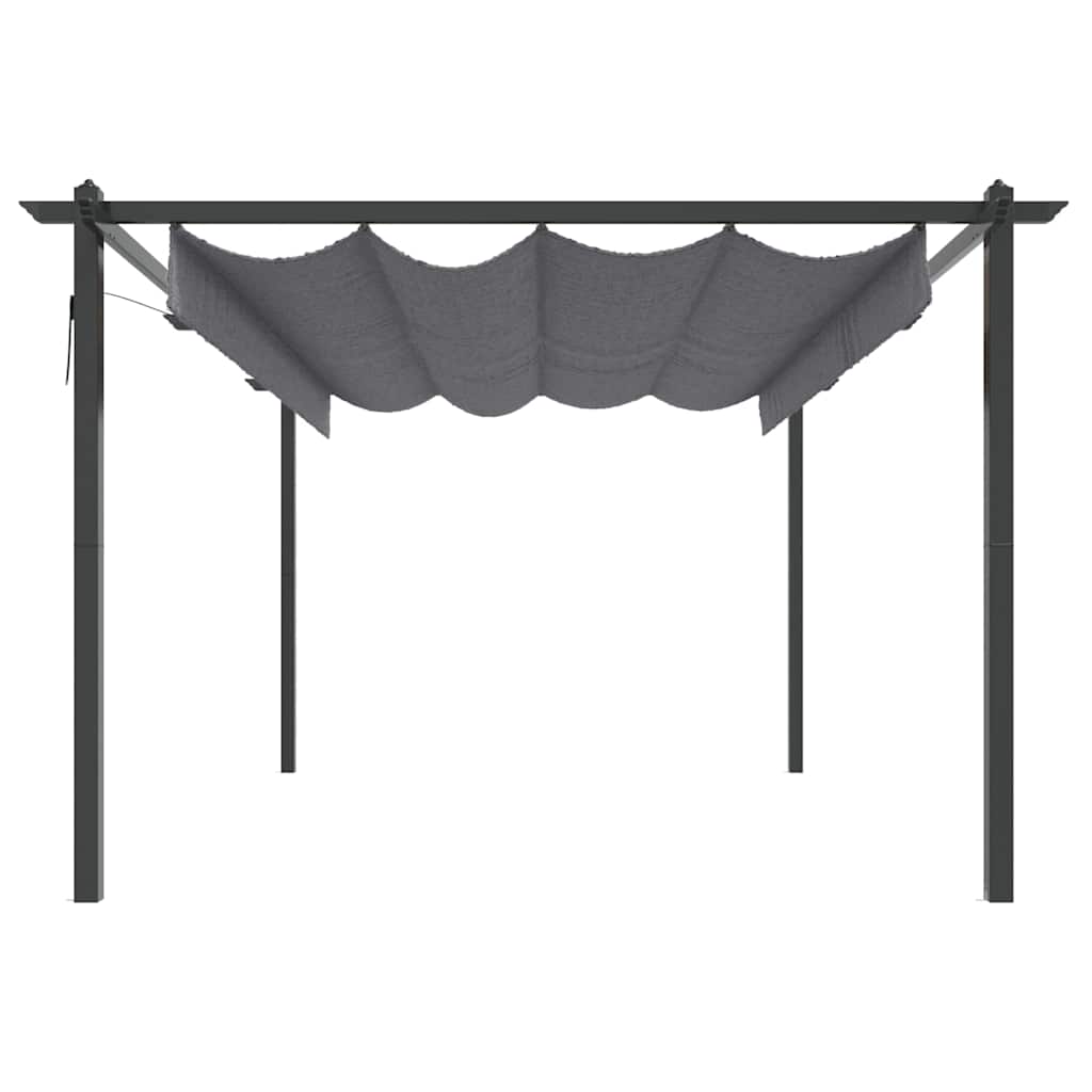 Pavillon mit Ausziehbarem Dach 4x3 m Anthrazit