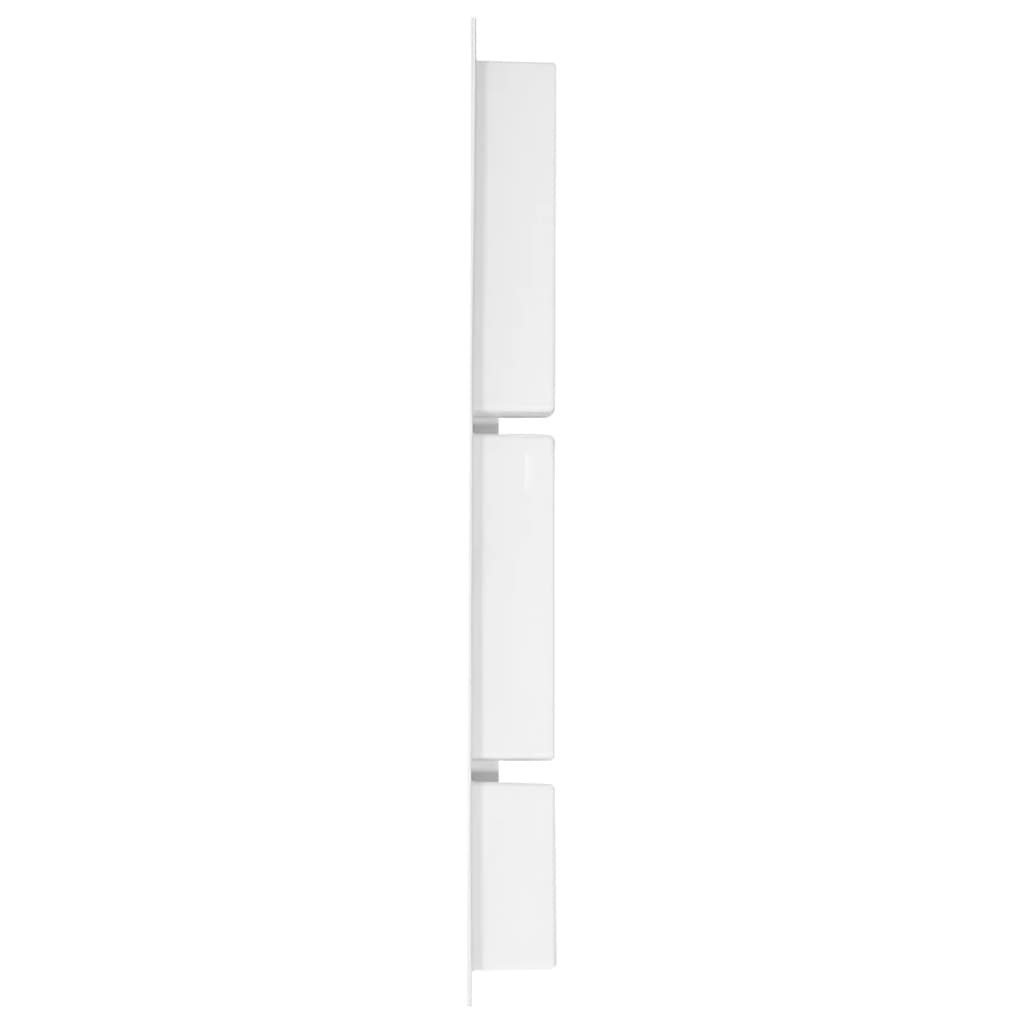 Duschnische mit 3 Fächern Hochglanz-Weiß 41x99x9 cm