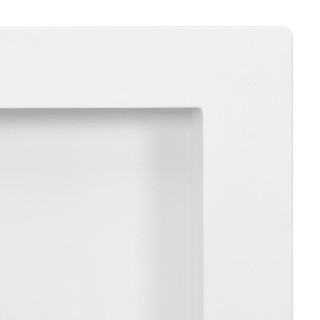 Duschnische mit 3 Fächern Hochglanz-Weiß 41x99x9 cm