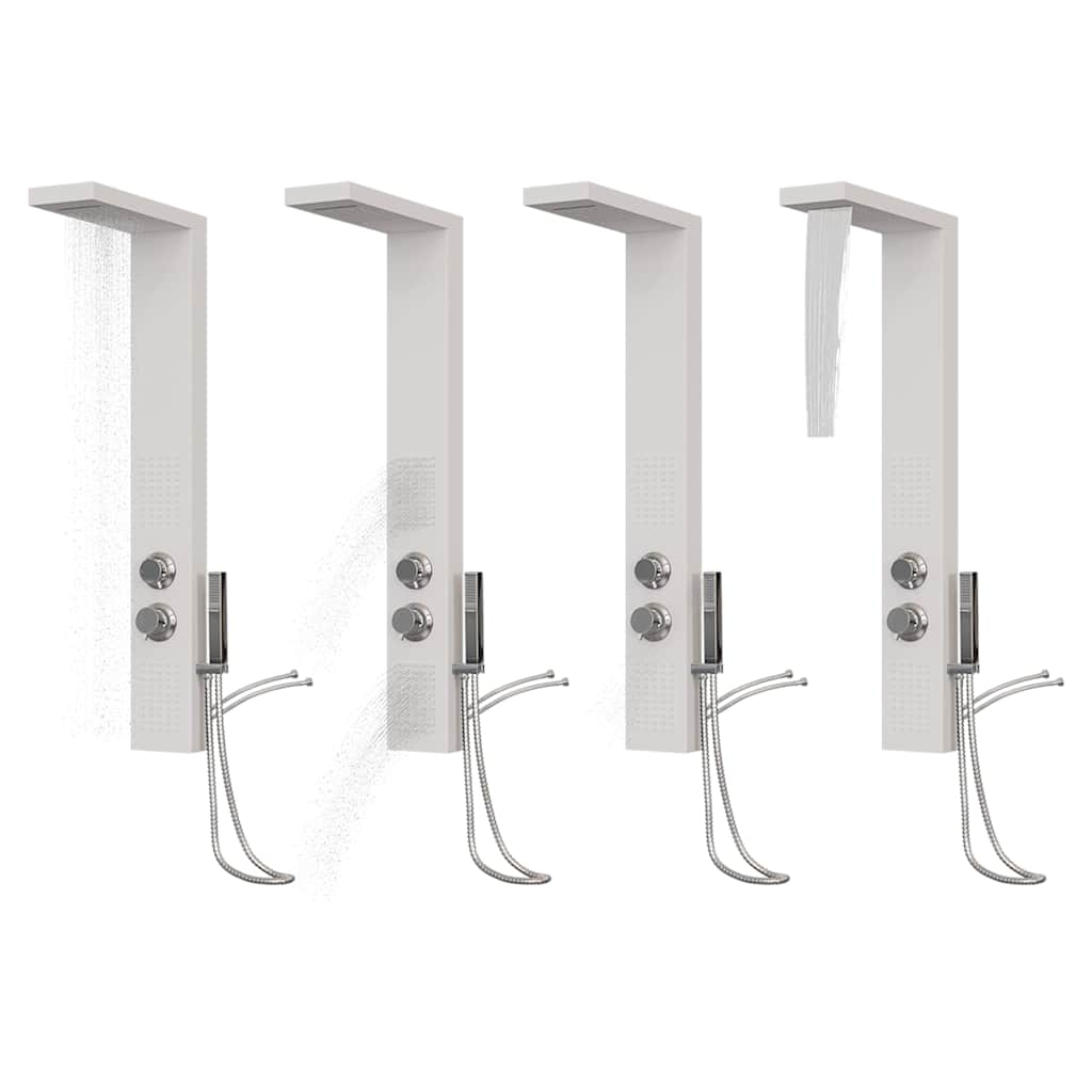 Duschpaneel-System Aluminium Weiß