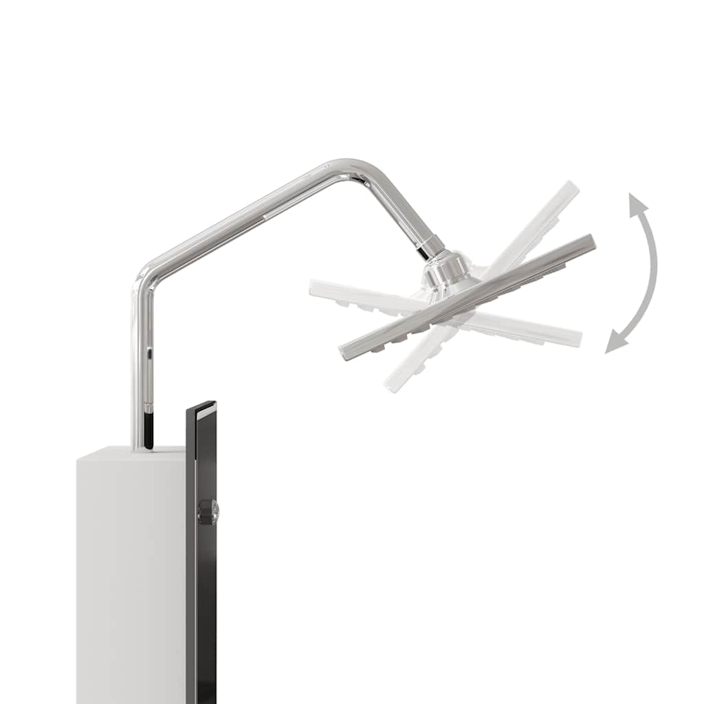 Duschpaneel Glas 18x45,5x130 cm Schwarz