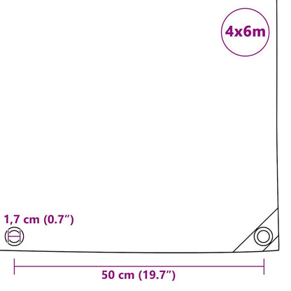 Abdeckplane 650 g/m² 4x6 m