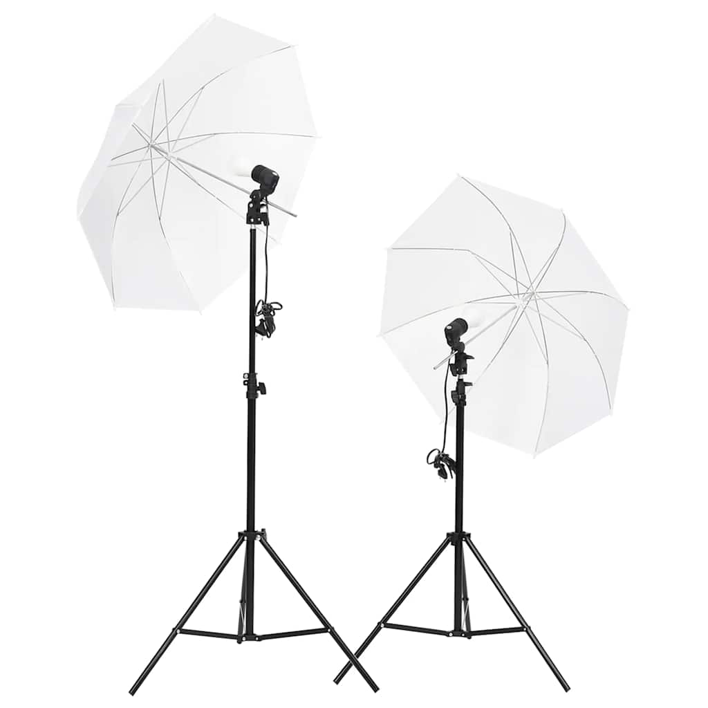 Fotostudio-Set mit Beleuchtung, Hintergrund und Reflektor